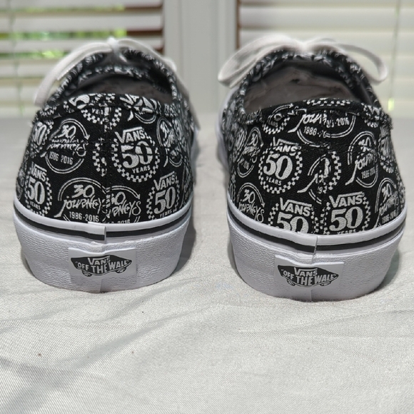 Vans Black and White 50 Years/30 Years Journeys Pattern Sneakers - Picture 4 of 16